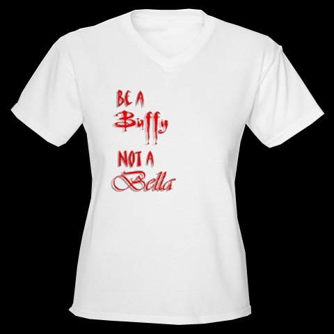 "Be A Buffy, Not A Bella" Women's V-Neck Shirt